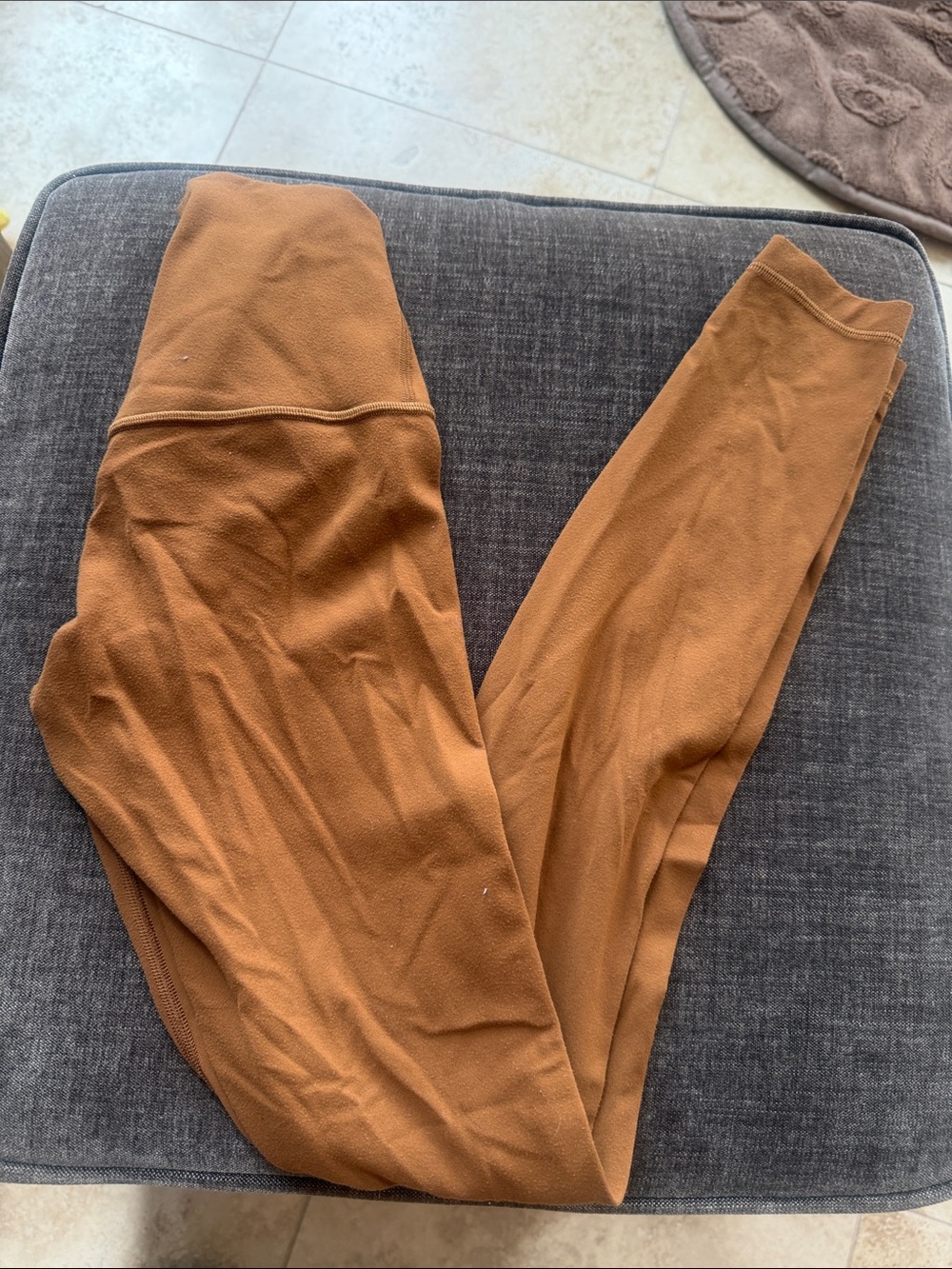 lululemon athletica High-Waist Ribbed Leggings - Rust Brown